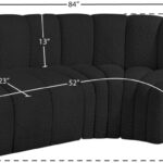 Arc 84" Boucle Fabric Upholstered 3pc. Modular Sectional