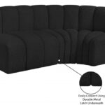 Arc 84" Boucle Fabric Upholstered 3pc. Modular Sectional