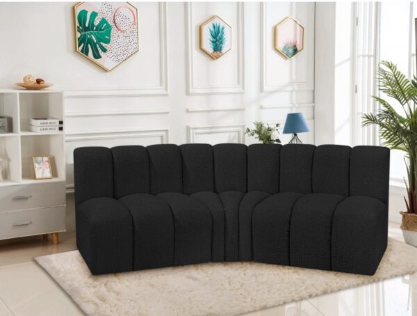 Arc 86" Boucle Fabric Upholstered 3pc. Modular Sectional