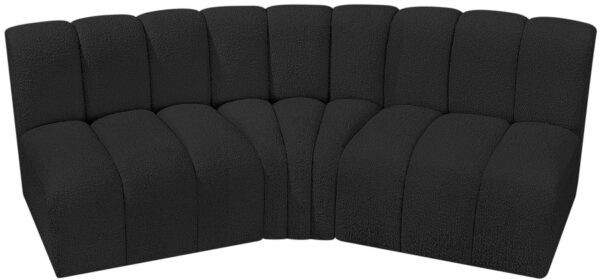 Arc 86" Boucle Fabric Upholstered 3pc. Modular Sectional