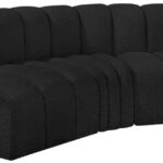Arc 86" Boucle Fabric Upholstered 3pc. Modular Sectional