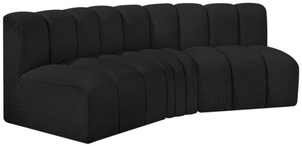 Arc 86" Boucle Fabric Upholstered 3pc. Modular Sectional