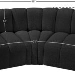 Arc 86" Boucle Fabric Upholstered 3pc. Modular Sectional