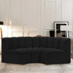 Arc 80" Boucle Fabric Upholstered 3pc. Modular Sectional
