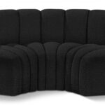 Arc 80" Boucle Fabric Upholstered 3pc. Modular Sectional