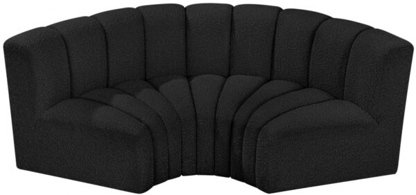 Arc 80" Boucle Fabric Upholstered 3pc. Modular Sectional