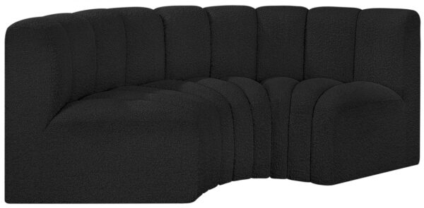 Arc 80" Boucle Fabric Upholstered 3pc. Modular Sectional