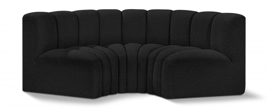 Arc 80" Boucle Fabric Upholstered 3pc. Modular Sectional