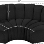 Arc 80" Boucle Fabric Upholstered 3pc. Modular Sectional