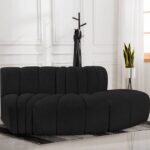 Arc 77" Boucle Fabric Upholstered 3pc. Modular Sectional