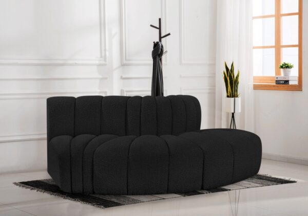 Arc 77" Boucle Fabric Upholstered 3pc. Modular Sectional