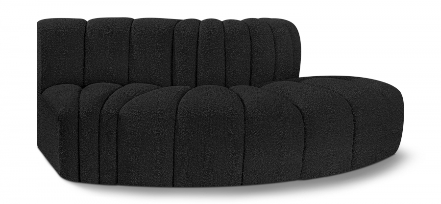Arc 77" Boucle Fabric Upholstered 3pc. Modular Sectional