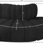 Arc 77" Boucle Fabric Upholstered 3pc. Modular Sectional