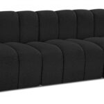 Arc 89.5" Boucle Fabric Upholstered 3pc. Modular Sectional