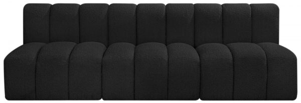 Arc 89.5" Boucle Fabric Upholstered 3pc. Modular Sectional