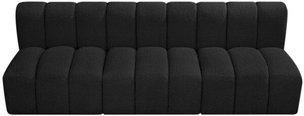 Arc 89.5" Boucle Fabric Upholstered 3pc. Modular Sectional