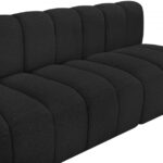 Arc 89.5" Boucle Fabric Upholstered 3pc. Modular Sectional