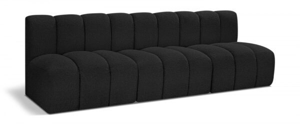 Arc 89.5" Boucle Fabric Upholstered 3pc. Modular Sectional