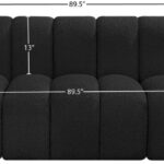 Arc 89.5" Boucle Fabric Upholstered 3pc. Modular Sectional