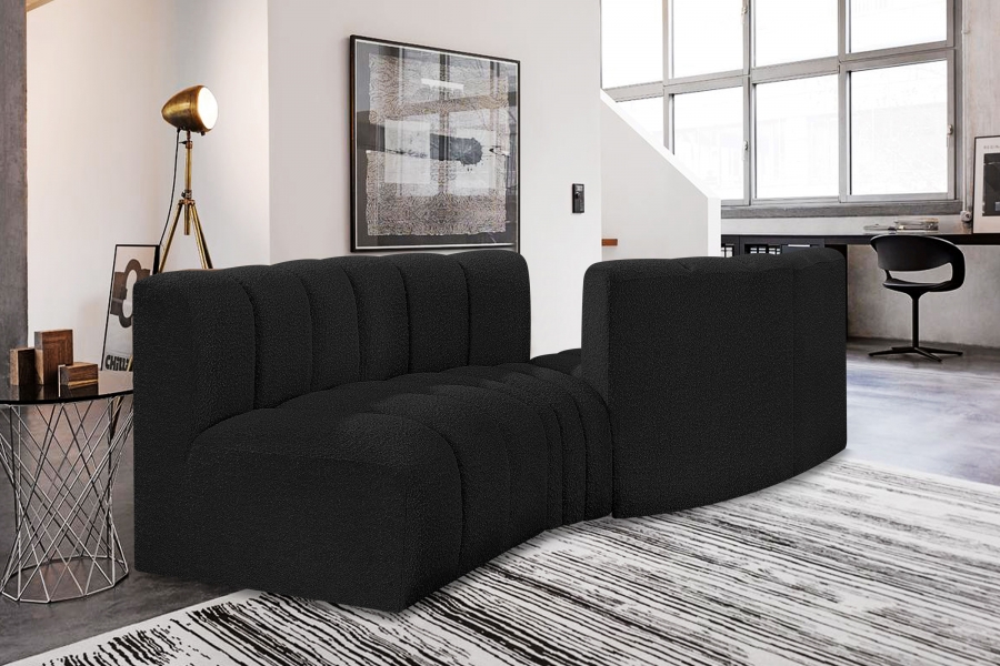 Arc 108" Boucle Fabric Upholstered 4pc. Modular Sectional