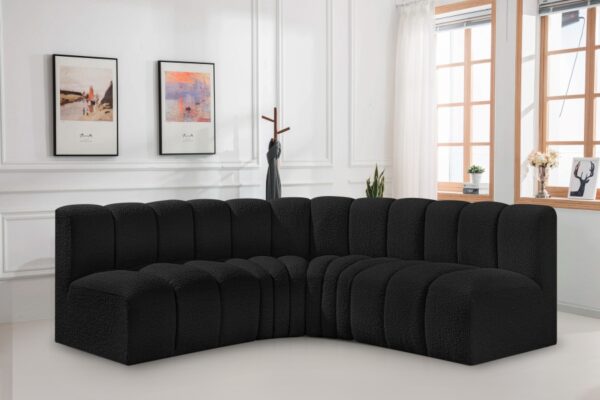 Arc 103" Boucle Fabric Upholstered 4pc. Modular Sectional
