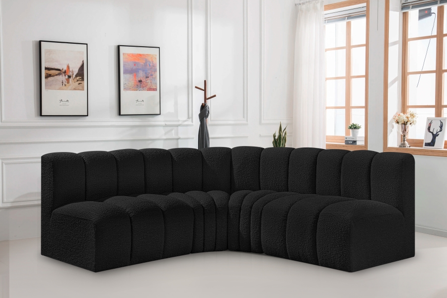 Arc 103" Boucle Fabric Upholstered 4pc. Modular Sectional