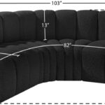 Arc 103" Boucle Fabric Upholstered 4pc. Modular Sectional