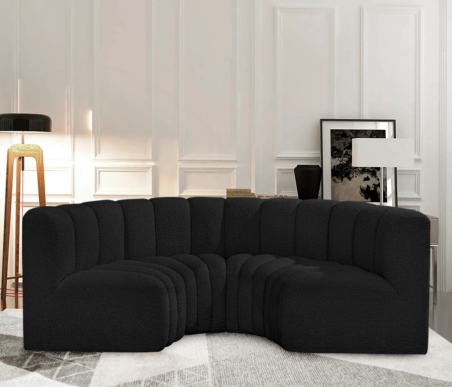 Arc 88" Boucle Fabric Upholstered 4pc. Modular Sectional