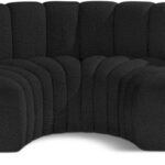 Arc 88" Boucle Fabric Upholstered 4pc. Modular Sectional