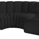 Arc 88" Boucle Fabric Upholstered 4pc. Modular Sectional