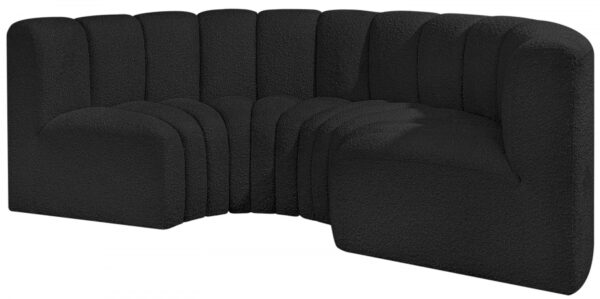 Arc 88" Boucle Fabric Upholstered 4pc. Modular Sectional