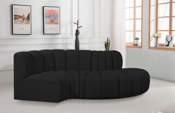 Arc 104" Boucle Fabric Upholstered 4pc. Modular Sectional