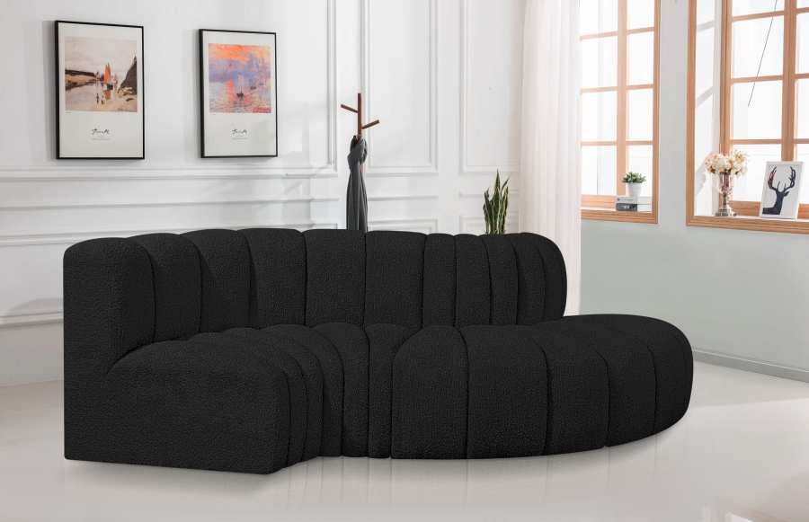 Arc 104" Boucle Fabric Upholstered 4pc. Modular Sectional