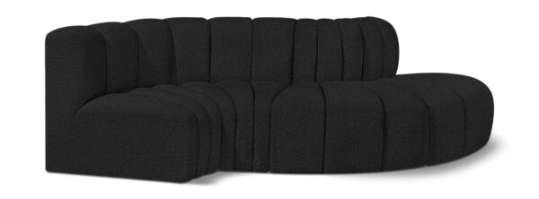 Arc 104" Boucle Fabric Upholstered 4pc. Modular Sectional