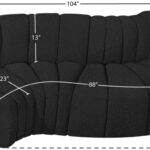Arc 104" Boucle Fabric Upholstered 4pc. Modular Sectional