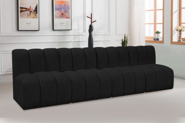 Arc 119" Boucle Fabric Upholstered 4pc. Modular Sectional