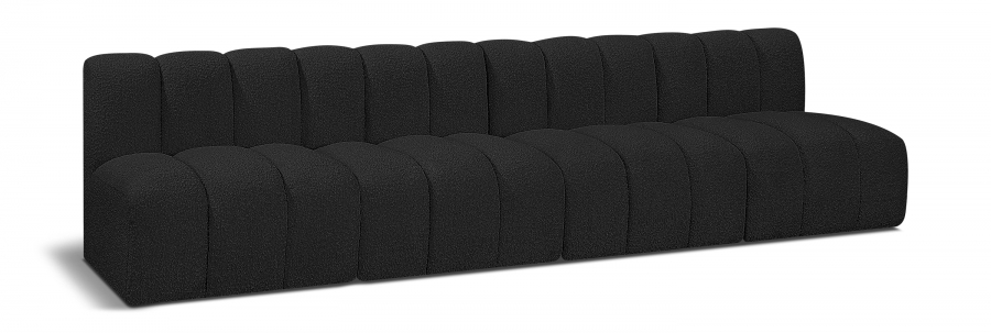 Arc 119" Boucle Fabric Upholstered 4pc. Modular Sectional