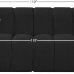 Arc 119" Boucle Fabric Upholstered 4pc. Modular Sectional