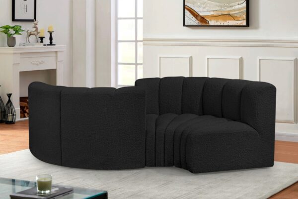 Arc 102" Boucle Fabric Upholstered 4pc. Modular Sectional