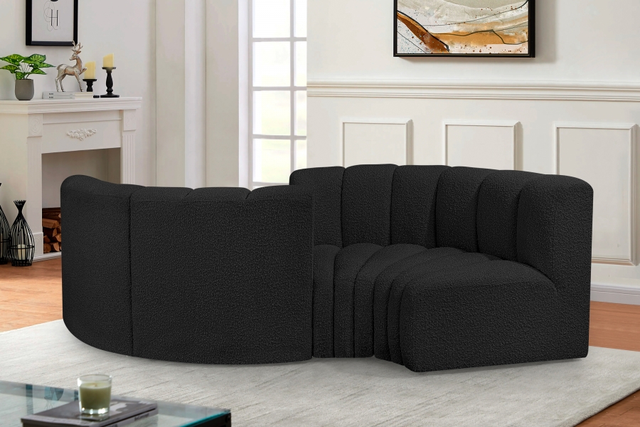 Arc 102" Boucle Fabric Upholstered 4pc. Modular Sectional