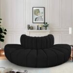 Arc 90" Boucle Fabric Upholstered 4pc. Modular Sectional
