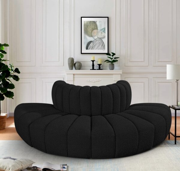 Arc 90" Boucle Fabric Upholstered 4pc. Modular Sectional