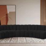 Arc 133" Boucle Fabric Upholstered 5pc. Modular Sectional