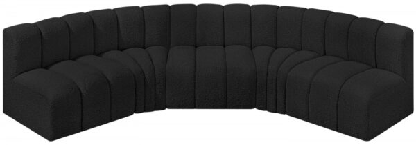 Arc 133" Boucle Fabric Upholstered 5pc. Modular Sectional