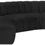 Arc 133" Boucle Fabric Upholstered 5pc. Modular Sectional
