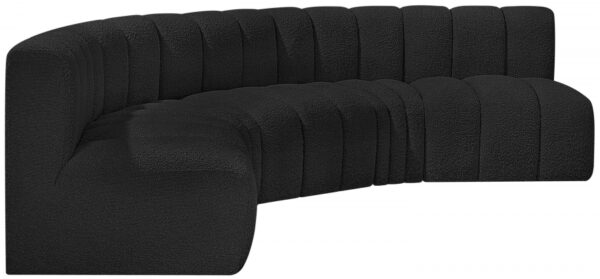Arc 133" Boucle Fabric Upholstered 5pc. Modular Sectional