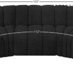 Arc 133" Boucle Fabric Upholstered 5pc. Modular Sectional