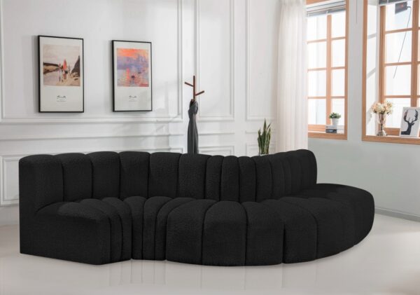 Arc 122" Boucle Fabric Upholstered 5pc. Modular Sectional