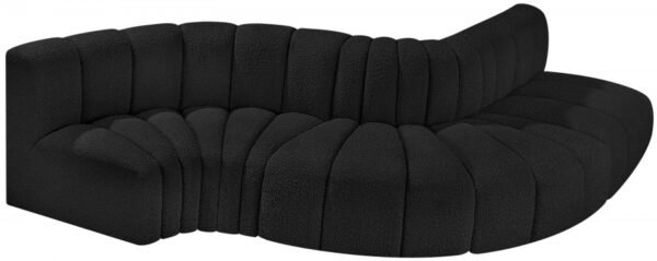 Arc 122" Boucle Fabric Upholstered 5pc. Modular Sectional