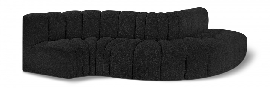 Arc 122" Boucle Fabric Upholstered 5pc. Modular Sectional